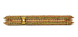 Pen Case and Inkwell (davat-i daulat), Gold, inlaid with diamonds, rubies, and emeralds